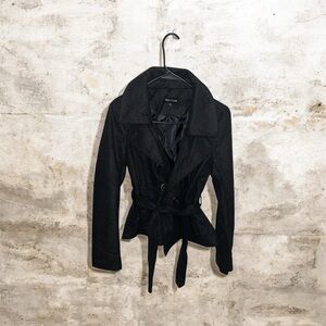 Black Double-Breasted Women's Jacket
